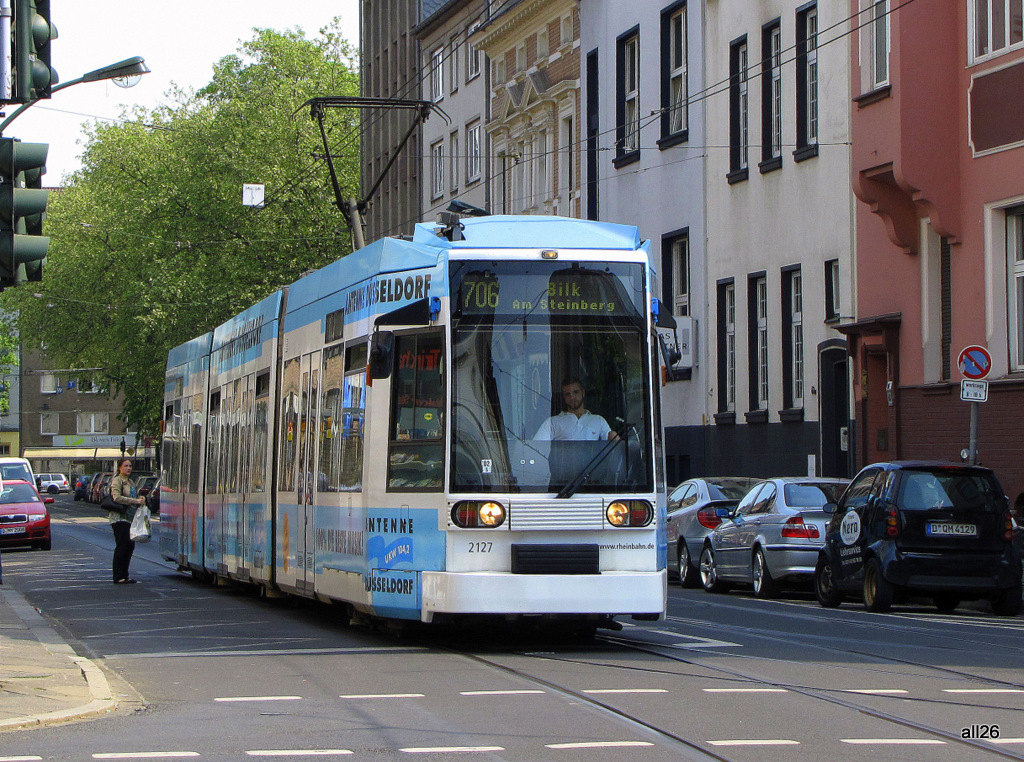 Düsseldorf, Duewag NF6 Nr. 2127 Düsseldorf, Duewag NF6 Nr. 2127
