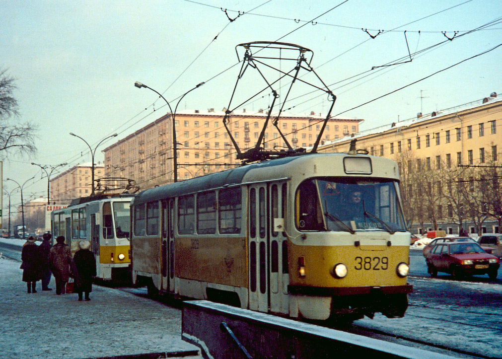 Москва, Tatra T3SU № 3829