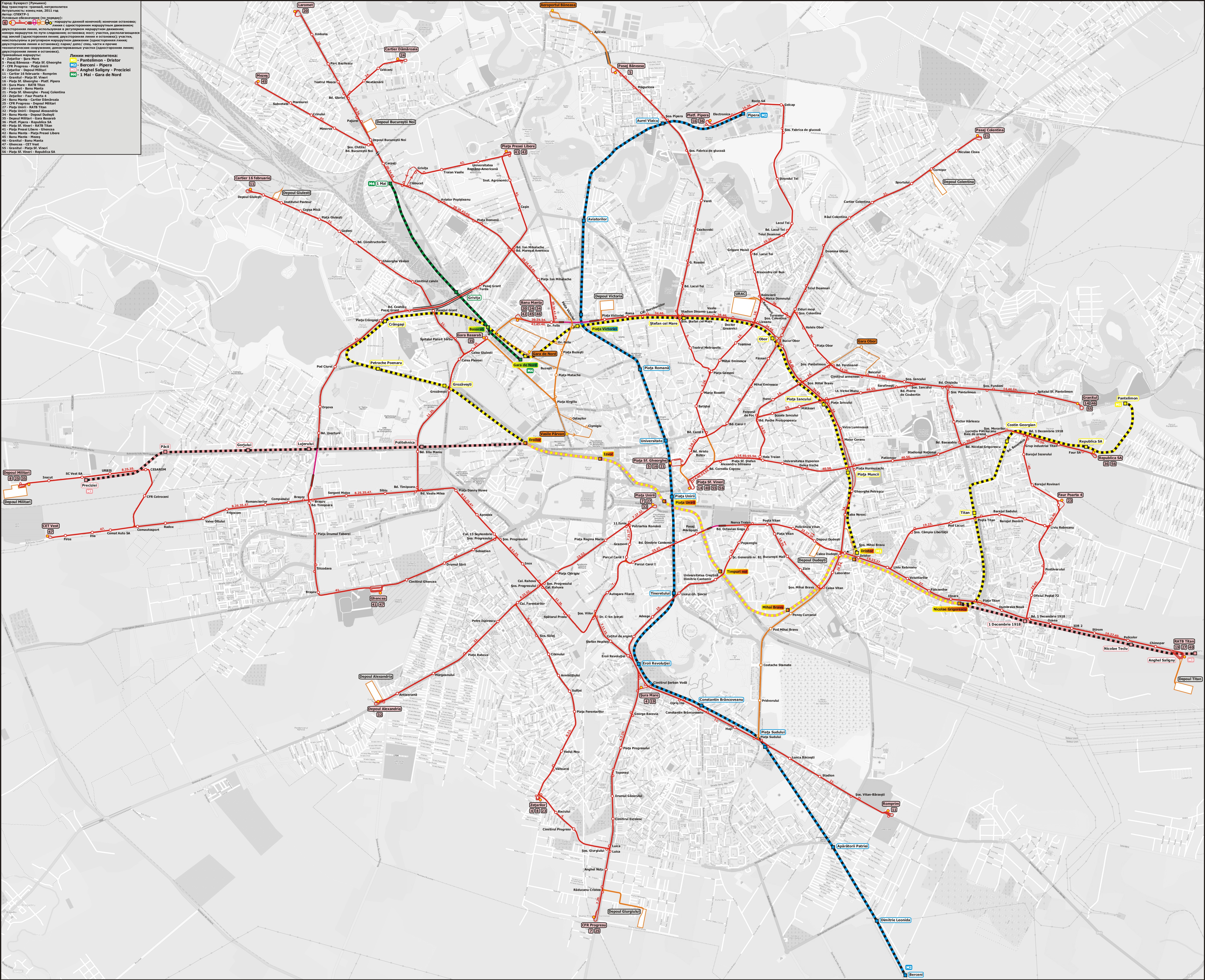 ბუქარესტი — Maps; Maps made with OpenStreetMap