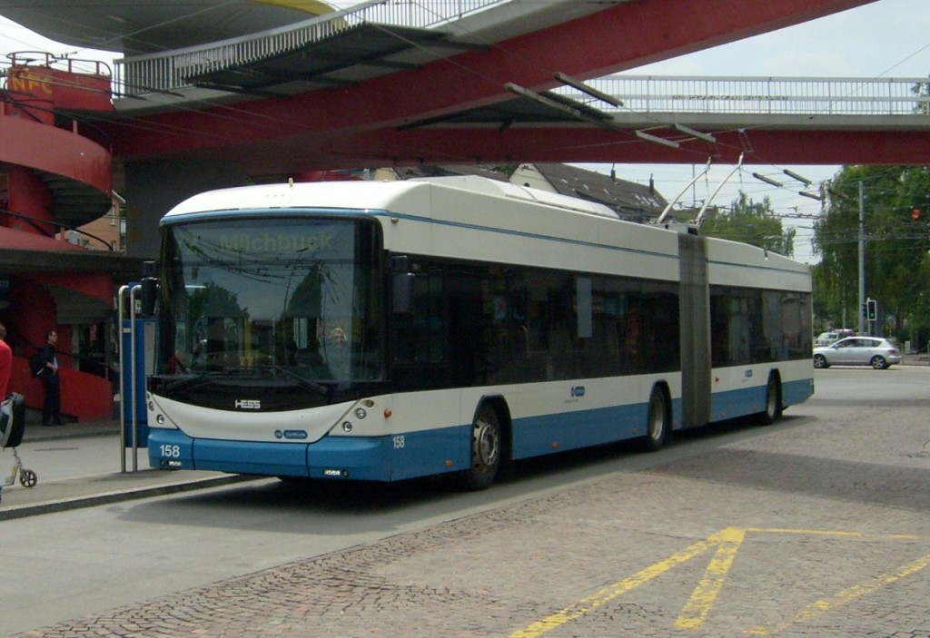Zürich, Hess SwissTrolley 3 (BGT-N2C) — 158
