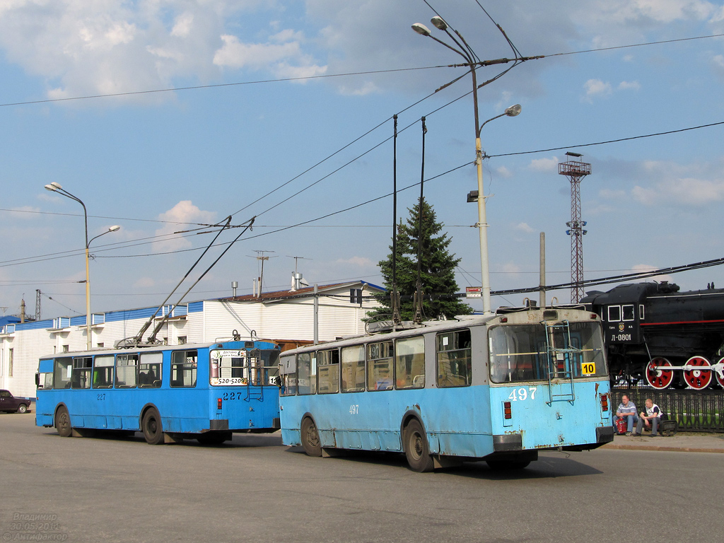 Владимир, ЗиУ-АКСМ (АКСМ 100) № 227; Владимир, ЗиУ-682Г [Г00] № 497