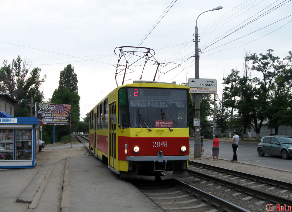 Volgograd, Tatra T6B5SU # 2848 Volgograd, Tatra T6B5SU # 2848