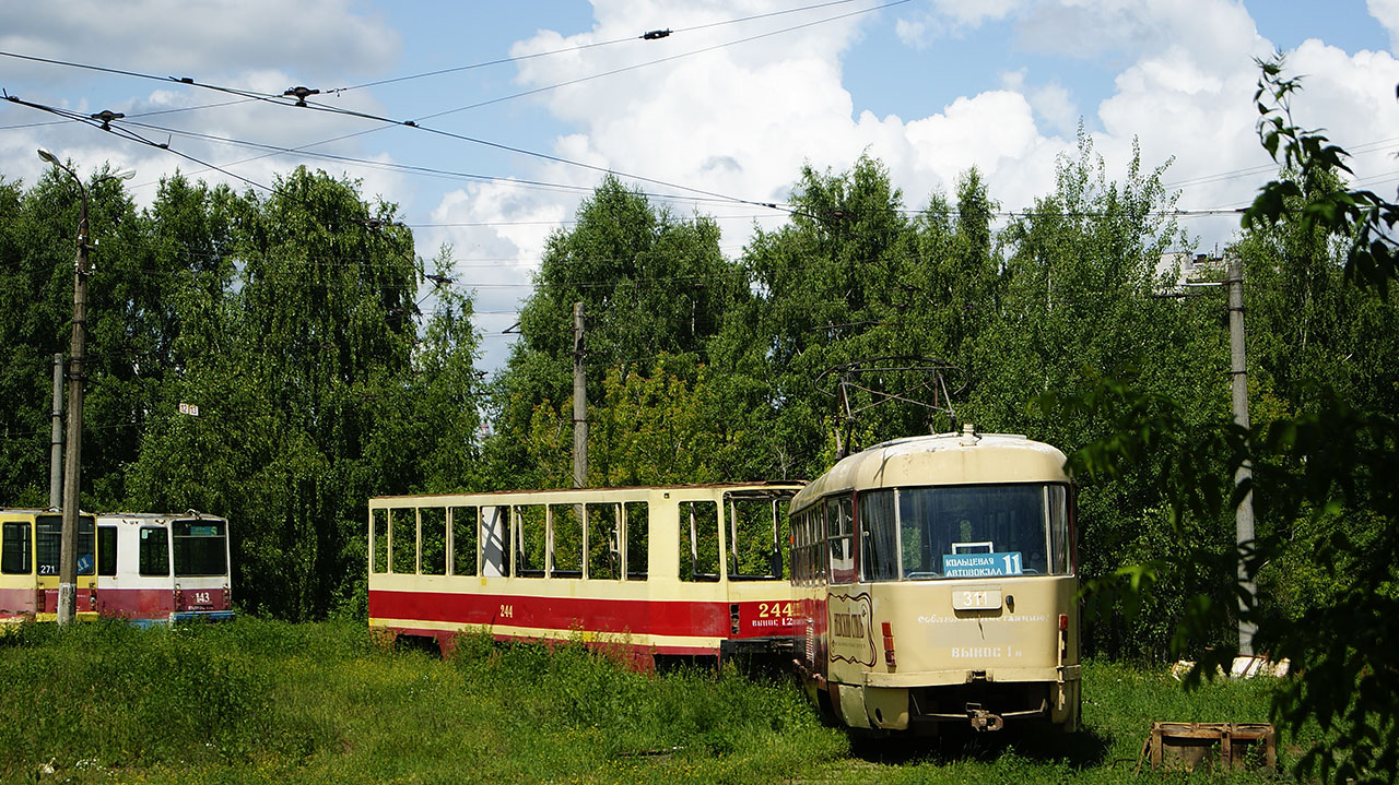 Тверь, 71-608К № 244; Тверь, Tatra T3SU № 311; Тверь — Трамвайное депо № 2 Тверь, 71-608К № 244; Тверь, Tatra T3SU № 311; Тверь — Трамвайное депо № 2
