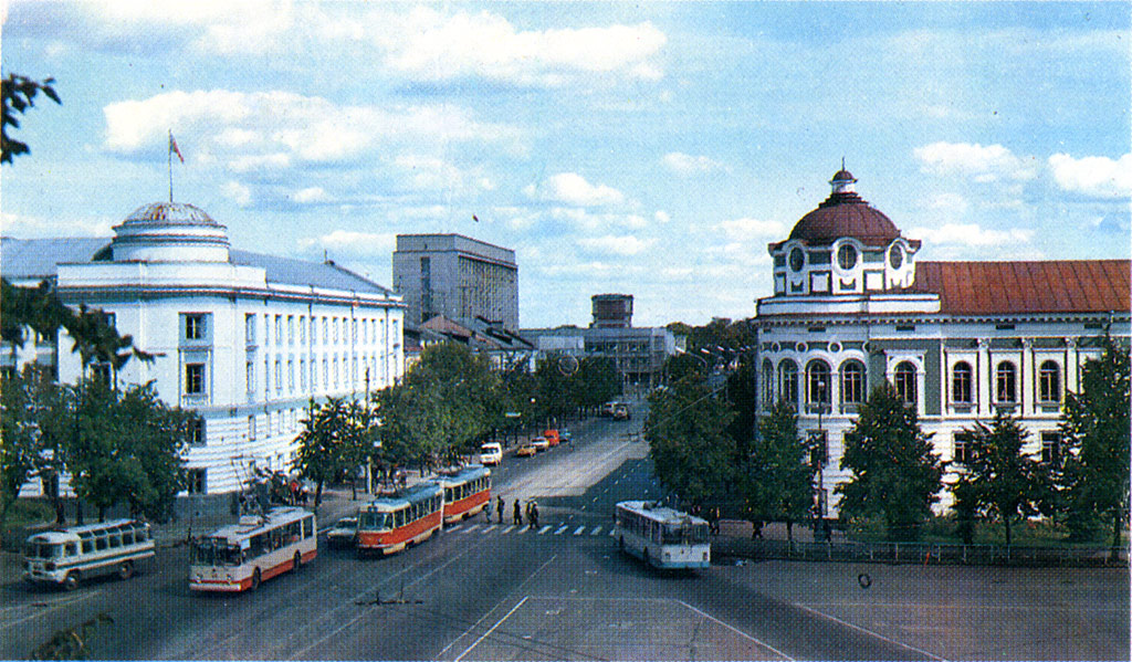 Тверь — Старые фотографии (1917—1991); Тверь — Трамвайные линии: Центральный район; Тверь — Троллейбусные линии: Центральный район