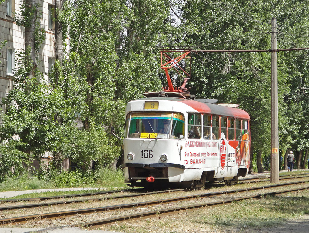 Волжский, Tatra T3SU № 106