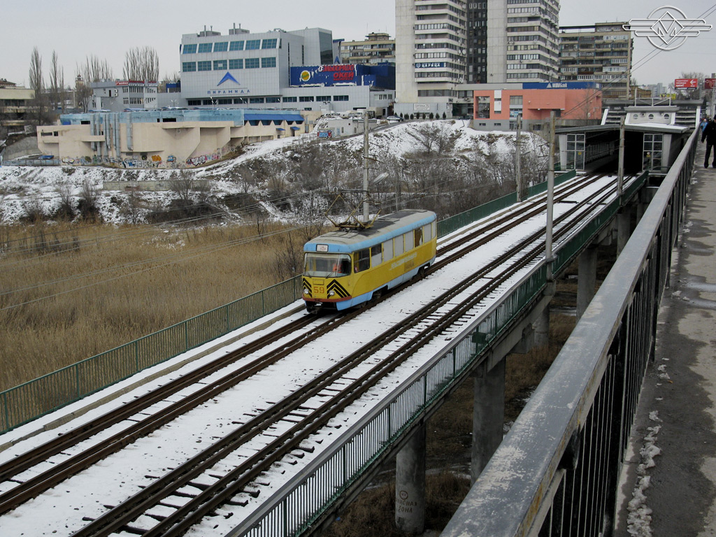 Волгоград, Tatra T3SU (двухдверная) № 59; Волгоград — Трамвайные линии: [5] Пятое депо — Скоростной трамвай