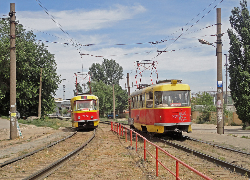 Волгоград, Tatra T3SU (двухдверная) № 2622; Волгоград, Tatra T3SU № 2718