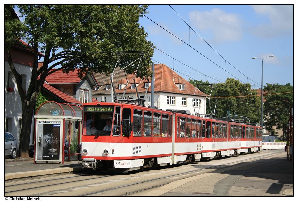 Эрфурт, Tatra KT4D № 525; Эрфурт — Тройники Tatra KT4D+KT4D+KT4D