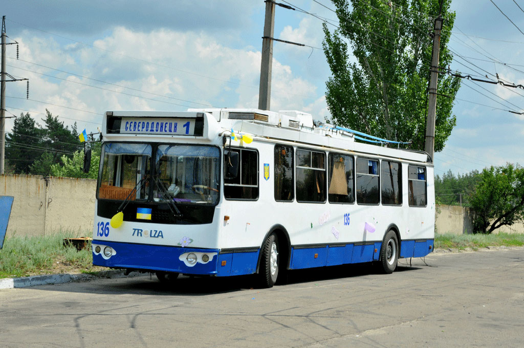 Sievierodonetsk — Trolleybus rides ZiU-682G-016.03 No.136 07/10/2011