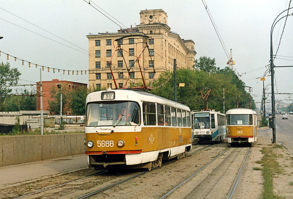 Москва, Tatra T3SU № 5688; Москва, Tatra T3SU (двухдверная) № 2101