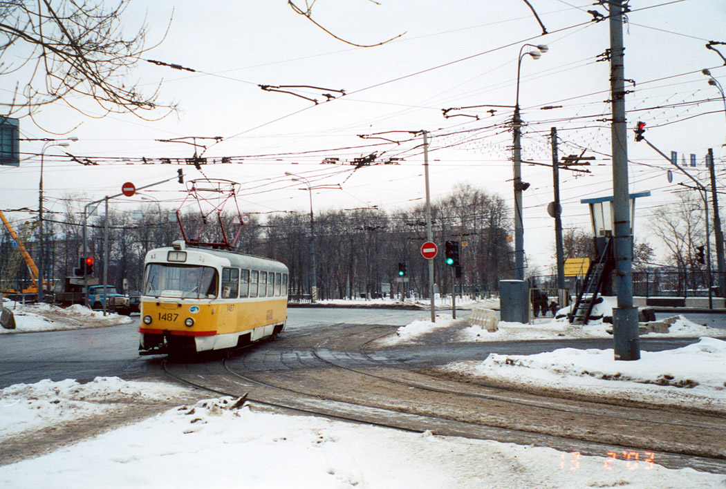 Москва, Tatra T3SU № 1487