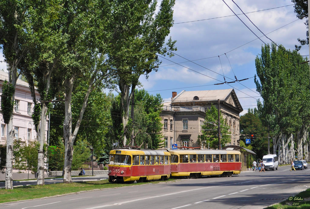 Запорожье, Tatra T3SU № 385; Запорожье, Tatra T3SU № 384
