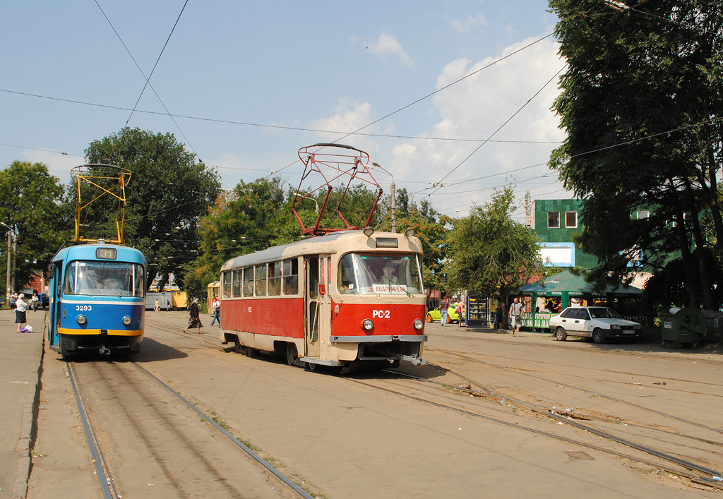 Одесса, Tatra T3R.P № 3293; Одесса, Tatra T3SU (двухдверная) № РС-2