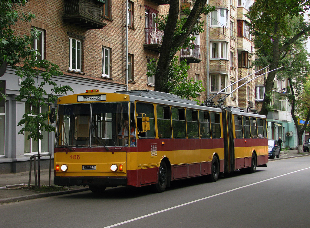 Киев, Škoda 15Tr03/6 № 486; Киев — Серия поездок «Транспортный коллаж» 16-17.08.2011
