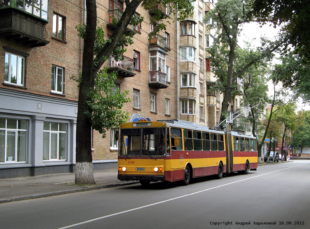 Киев, Škoda 15Tr03/6 № 486; Киев — Серия поездок «Транспортный коллаж» 16-17.08.2011