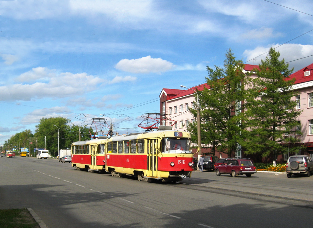 Ижевск, Tatra T3SU (двухдверная) № 1216