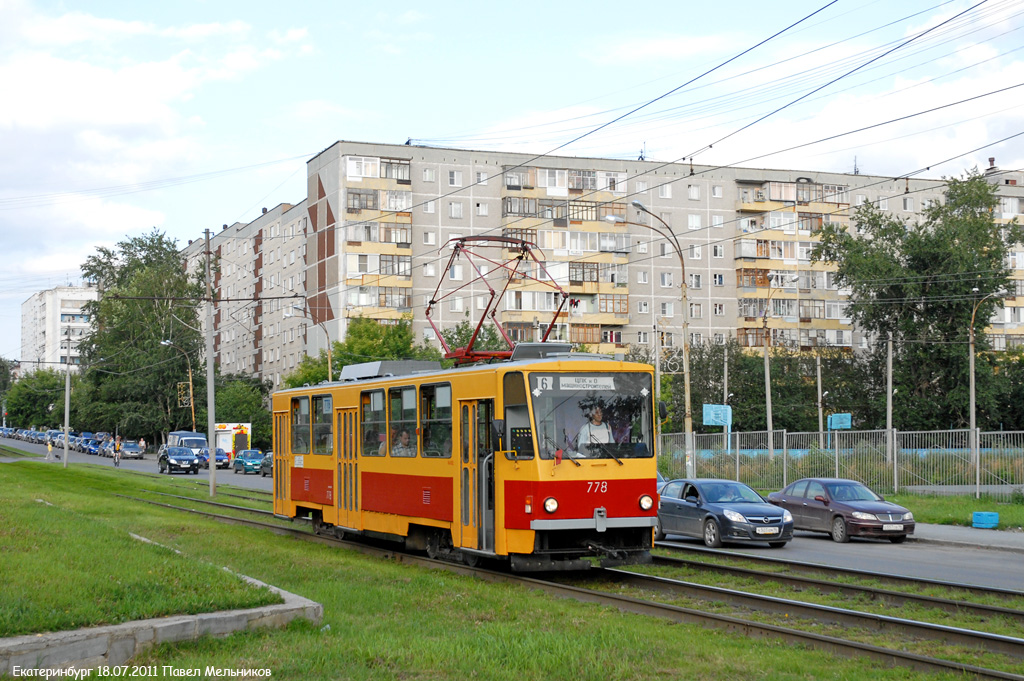 Екатеринбург, Tatra T6B5SU № 778