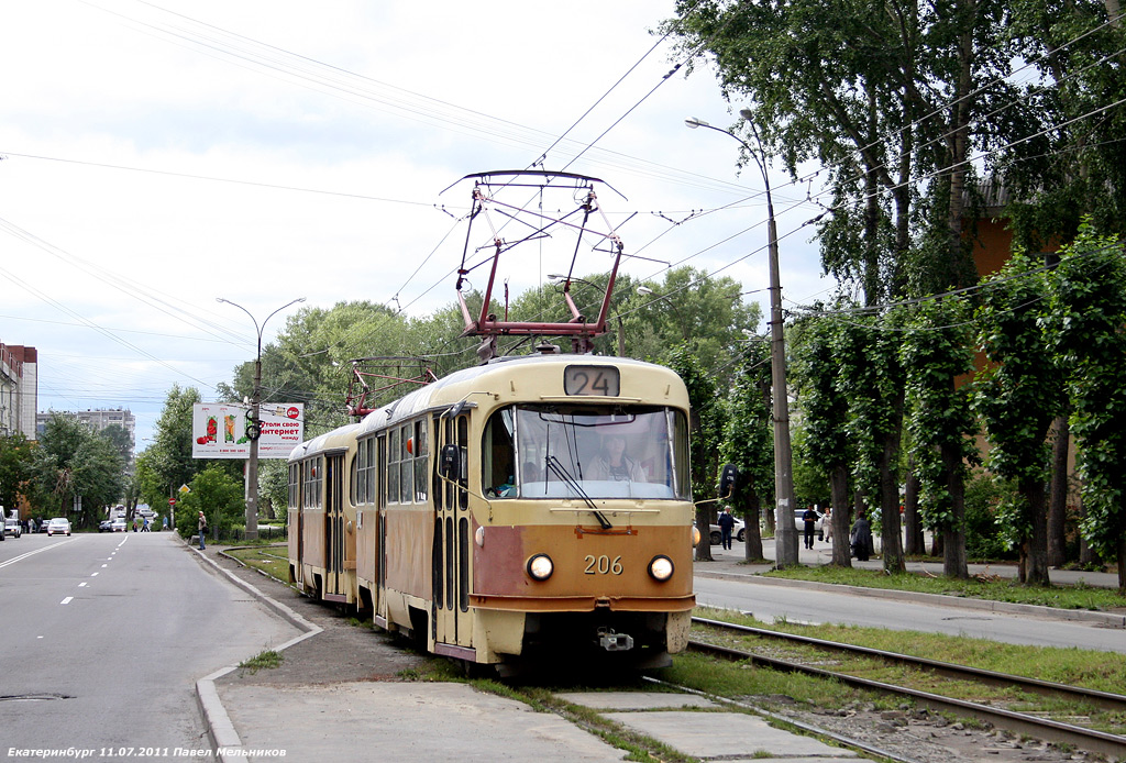 Екатеринбург, Tatra T3SU № 206