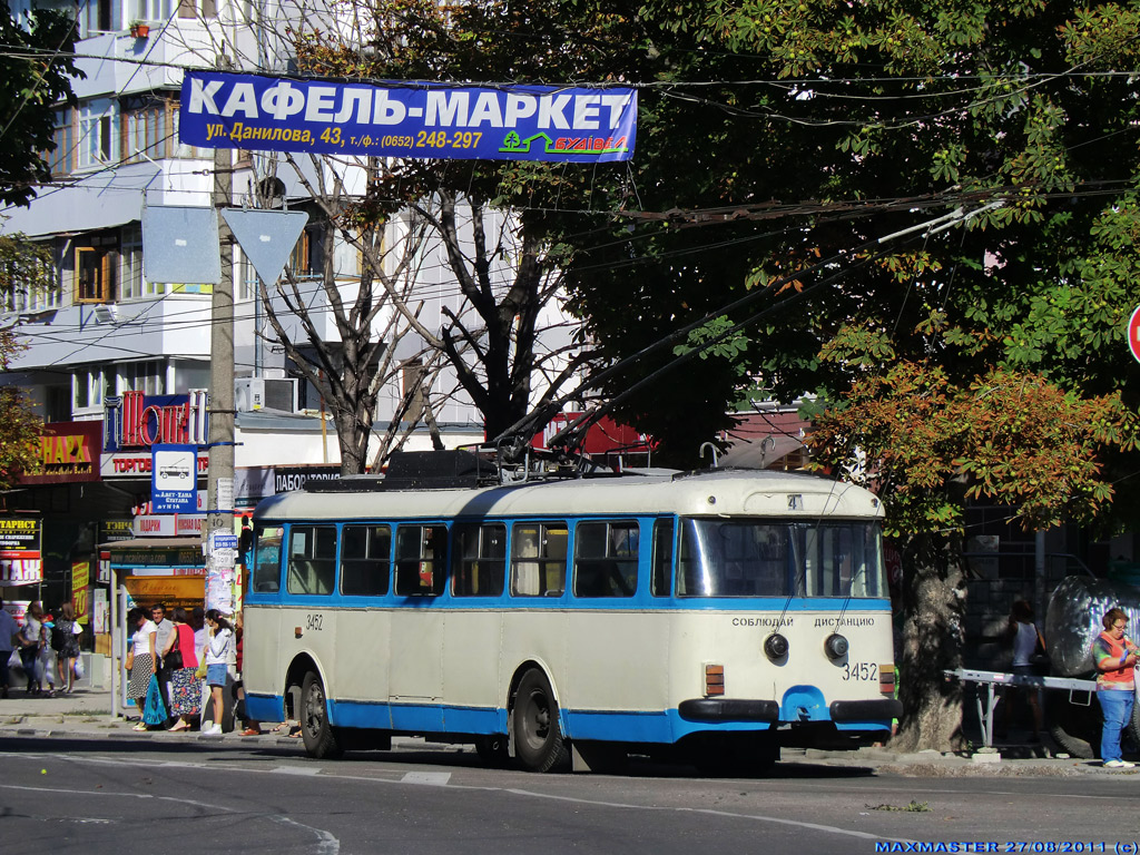 Крымский троллейбус, Škoda 9Tr18 № 3452