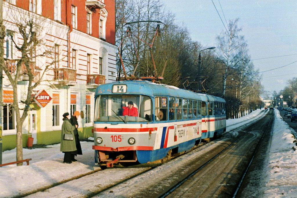 Тверь, Tatra T3SU № 105; Тверь — Тверской трамвай в начале 2000-х гг. (2002 — 2006 гг.); Тверь — Трамвайные линии: Пролетарский район