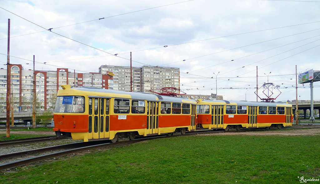 Екатеринбург, Tatra T3SU № 687