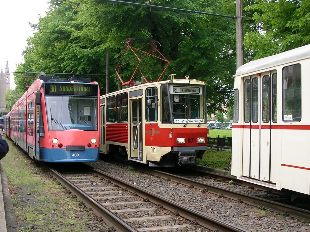 Потсдам, Siemens Combino № 400; Потсдам — 125 Jahre  Straßenbahn in Potsdam 22/05/2005