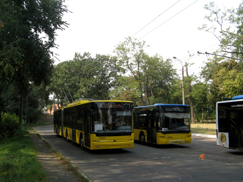 Киев, Богдан Т90110 № 1311; Киев, ЛАЗ E301D1 № 2636