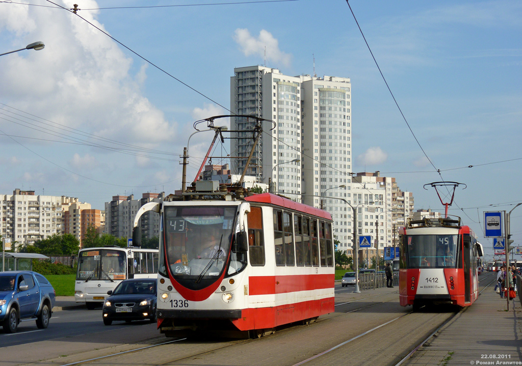 Санкт-Петербург, 71-134А (ЛМ-99АВН) № 1336; Санкт-Петербург, 71-153 (ЛМ-2008) № 1412
