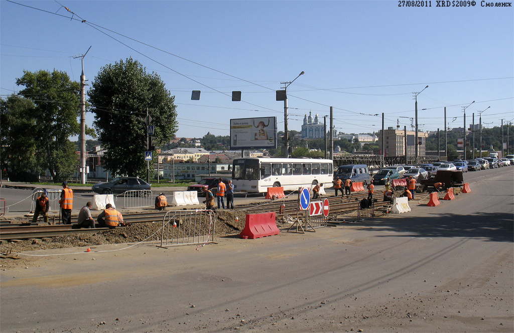Smolensk — Constructions, track reconstructions and repairings