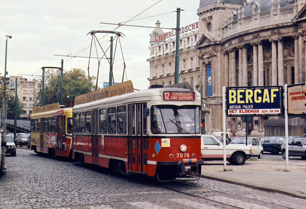 Антверпен, BN PCC Antwerpen № 7078; Антверпен — Старые фотографии (city trams Antwerpen 1980 — 1999)