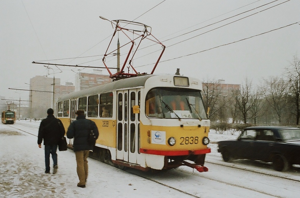 Москва, Tatra T3SU № 2838