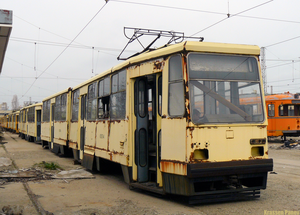 Sofia, C6K № 1004; Sofia — Scrapping of tram T6MD-1000, С6К and Duewag T4 — 12.04.2010