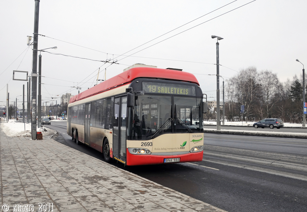 Вильнюс, Solaris Trollino II 15 AC № 2693