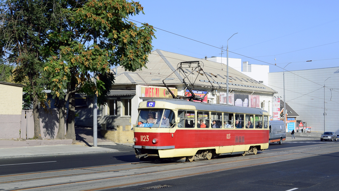 Днепр, Tatra T3SU (двухдверная) № 1123 Днепр, Tatra T3SU (двухдверная) № 1123
