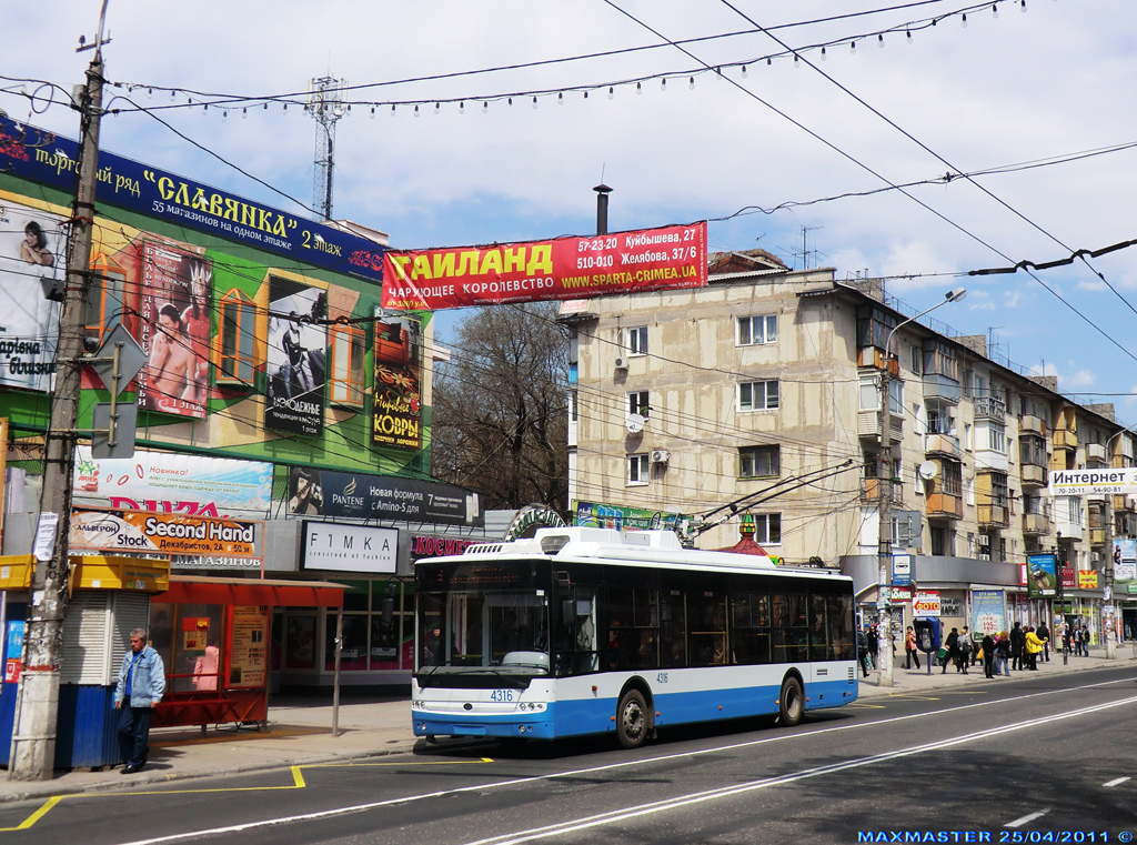 Крымский троллейбус, Богдан Т70110 № 4316