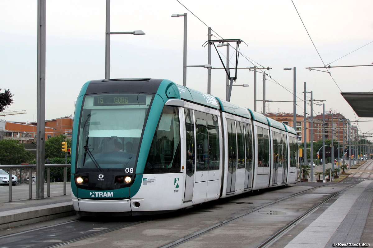 Barcelona, Alstom Citadis 302 № 08 Barcelona, Alstom Citadis 302 № 08