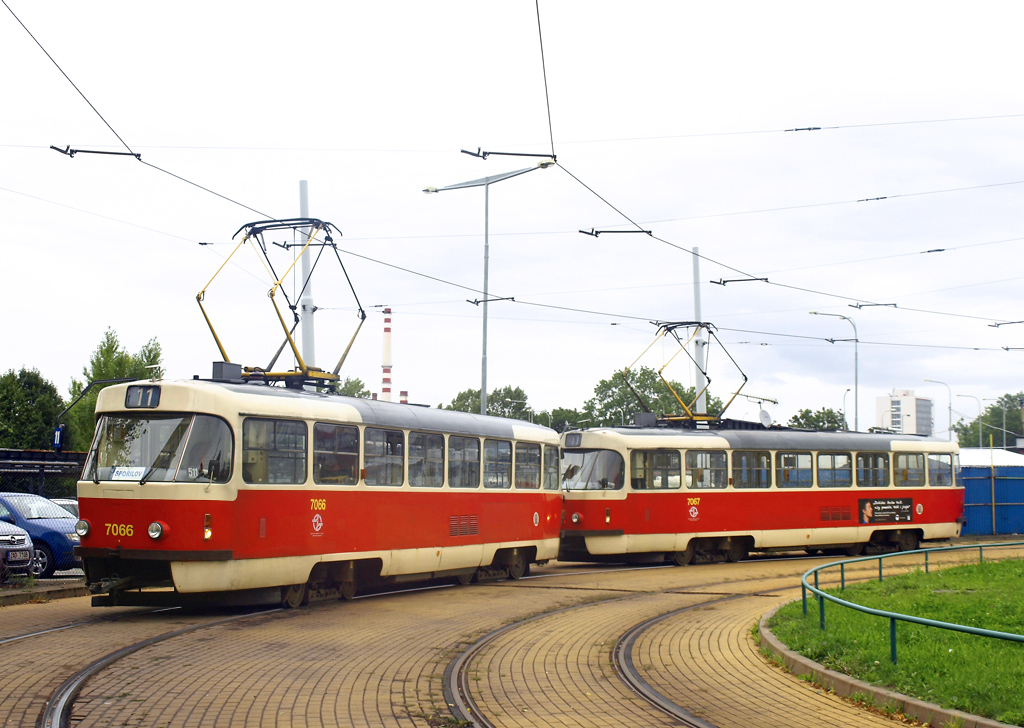 Прага, Tatra T3SUCS № 7066; Прага, Tatra T3SUCS № 7067