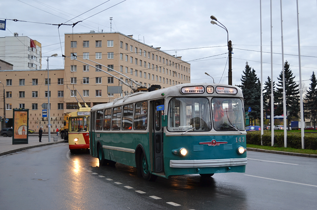 Saint-Petersburg, ZiU-5G Br. 143; Saint-Petersburg — The Leningrad-Petersburg trolleybus of 75 years Saint-Petersburg, ZiU-5G Br. 143; Saint-Petersburg — The Leningrad-Petersburg trolleybus of 75 years