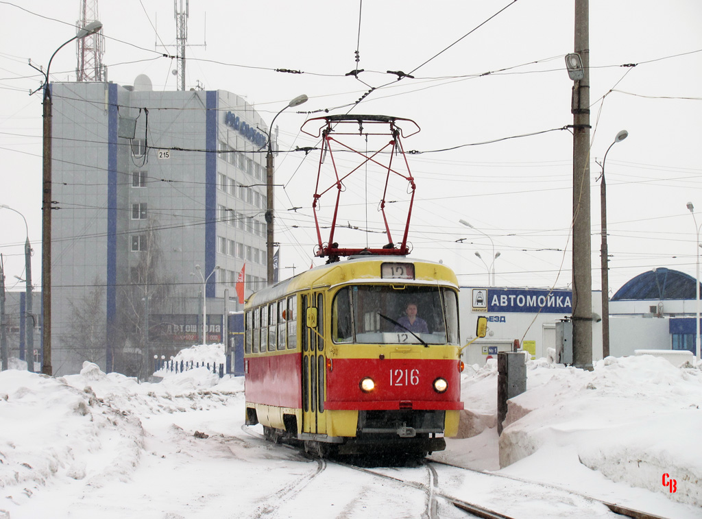 Ижевск, Tatra T3SU (двухдверная) № 1216