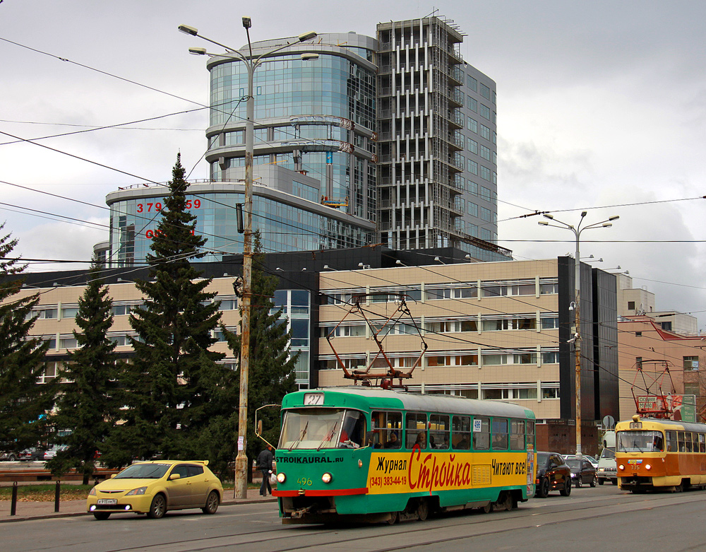 Екатеринбург, Tatra T3SU (двухдверная) № 496