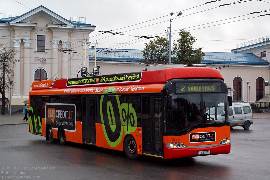 Vilnius, Solaris Trollino II 15 AC Nr. 1675