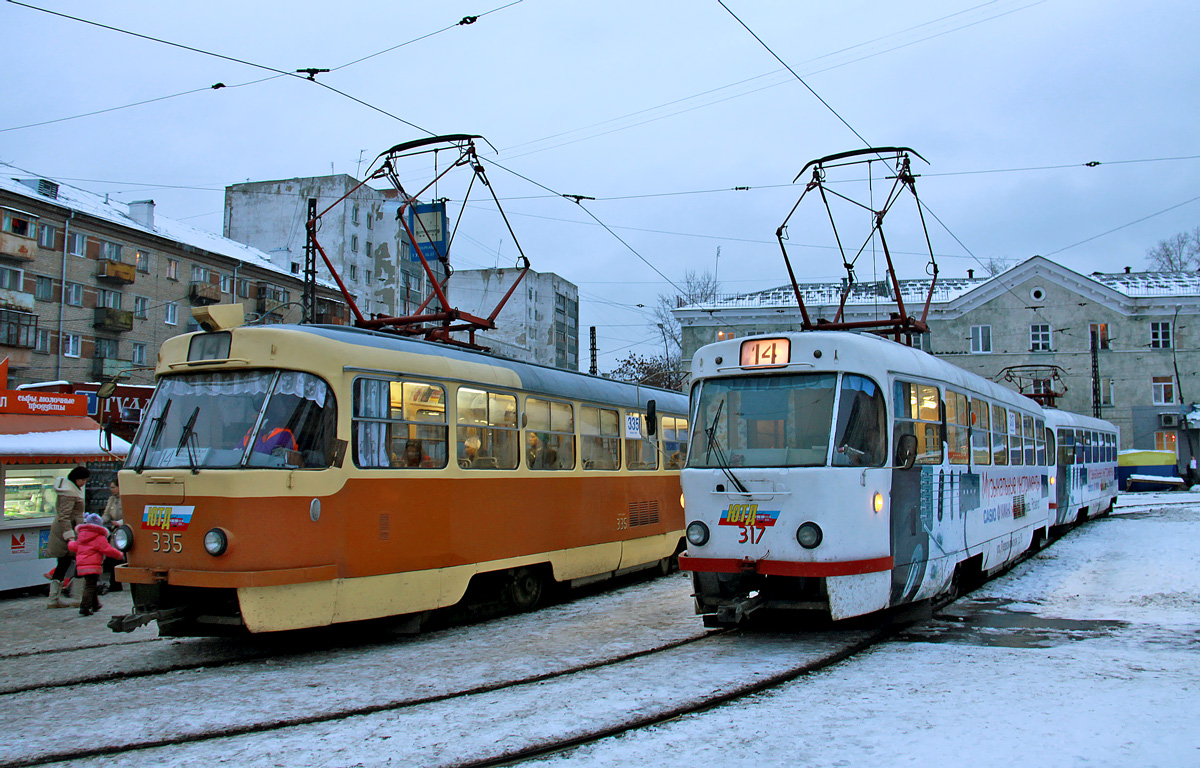 Екатеринбург, Tatra T3SU № 335; Екатеринбург, Tatra T3SU № 317