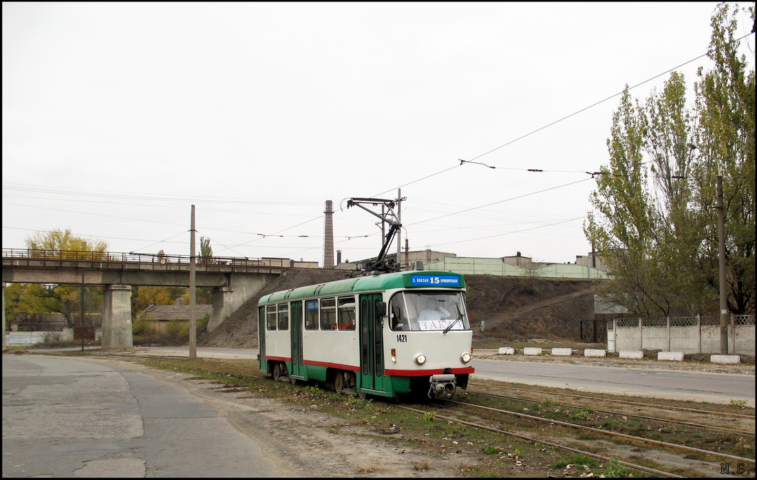 Днепр, Tatra T4DM № 1421; Днепр — Прогулка на Tatra T4DM (05.11.2011)