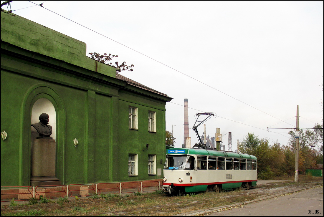 Днепр, Tatra T4DM № 1421; Днепр — Прогулка на Tatra T4DM (05.11.2011)