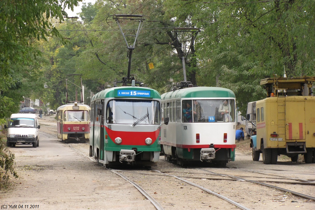 Днепр, Tatra T4DM № 1416; Днепр, Tatra T4DM № 1424