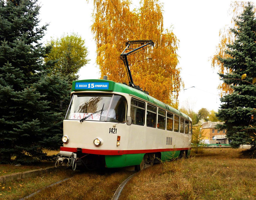 Днепр, Tatra T4DM № 1421; Днепр — Прогулка на Tatra-T4DM (05.11.2011)