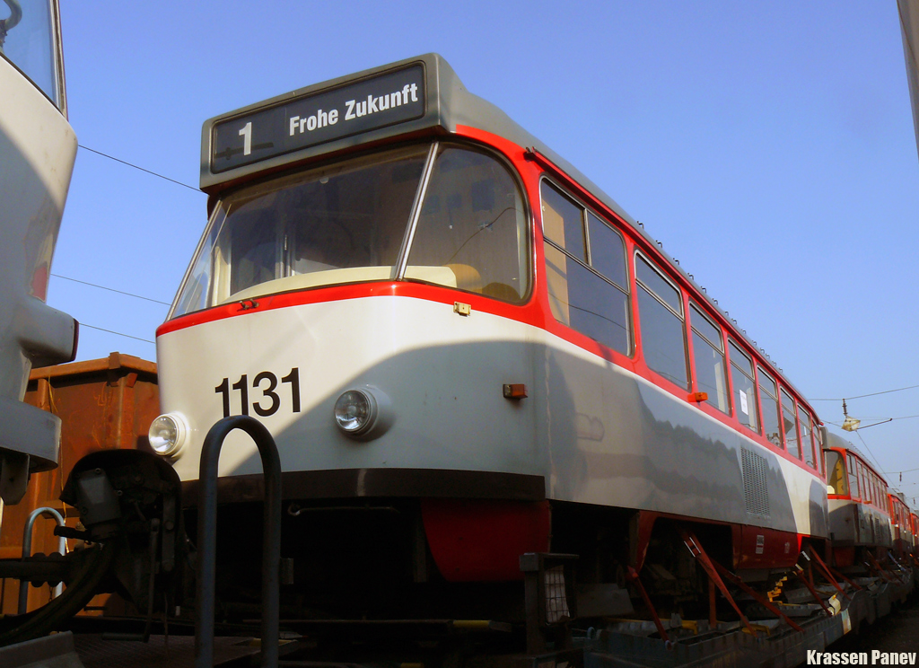 София, Tatra T4DC № 1131; София — Доставка и разтоварване на T4D-C от Хале — юли 2011 г.