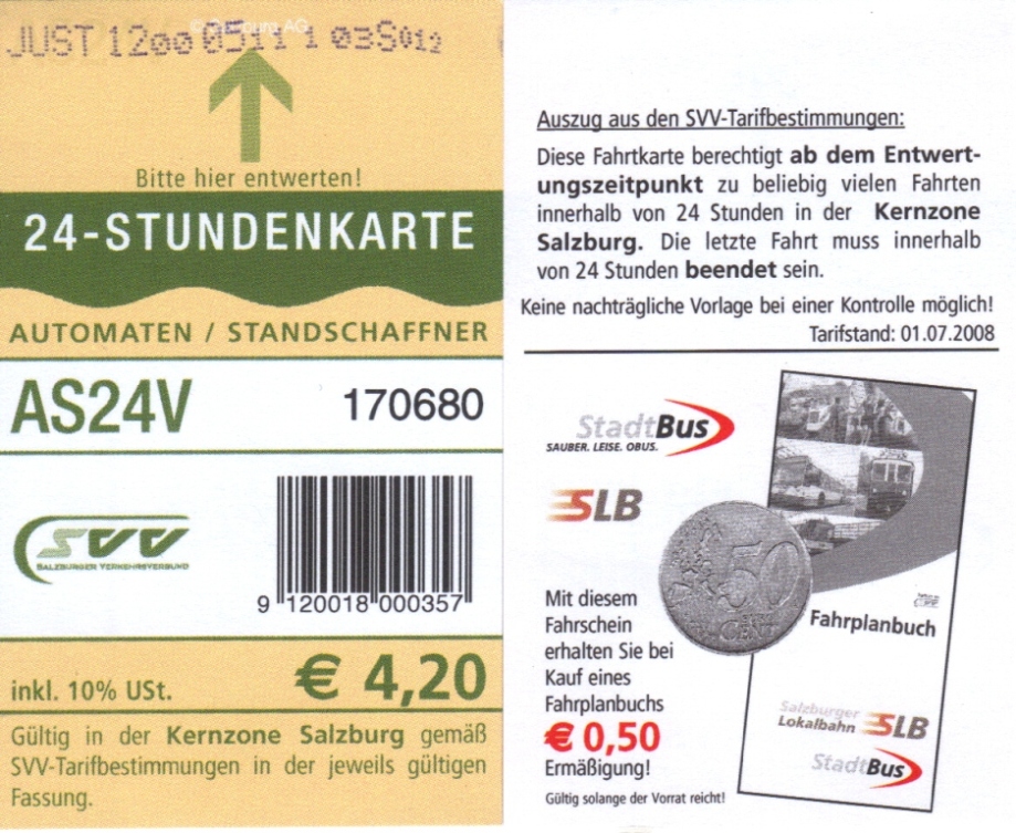 Зальцбург — Проездные документы