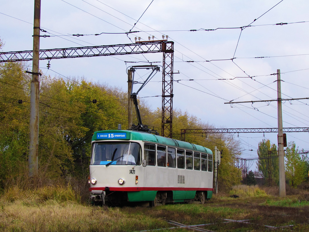 Днепр, Tatra T4DM № 1421; Днепр — Прогулка на Tatra T4DM (05.11.2011)