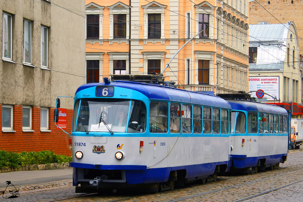 Riga, Tatra T3A N°. 51874